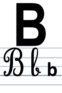 L'écriture du B