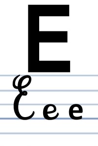 L'écriture du E
